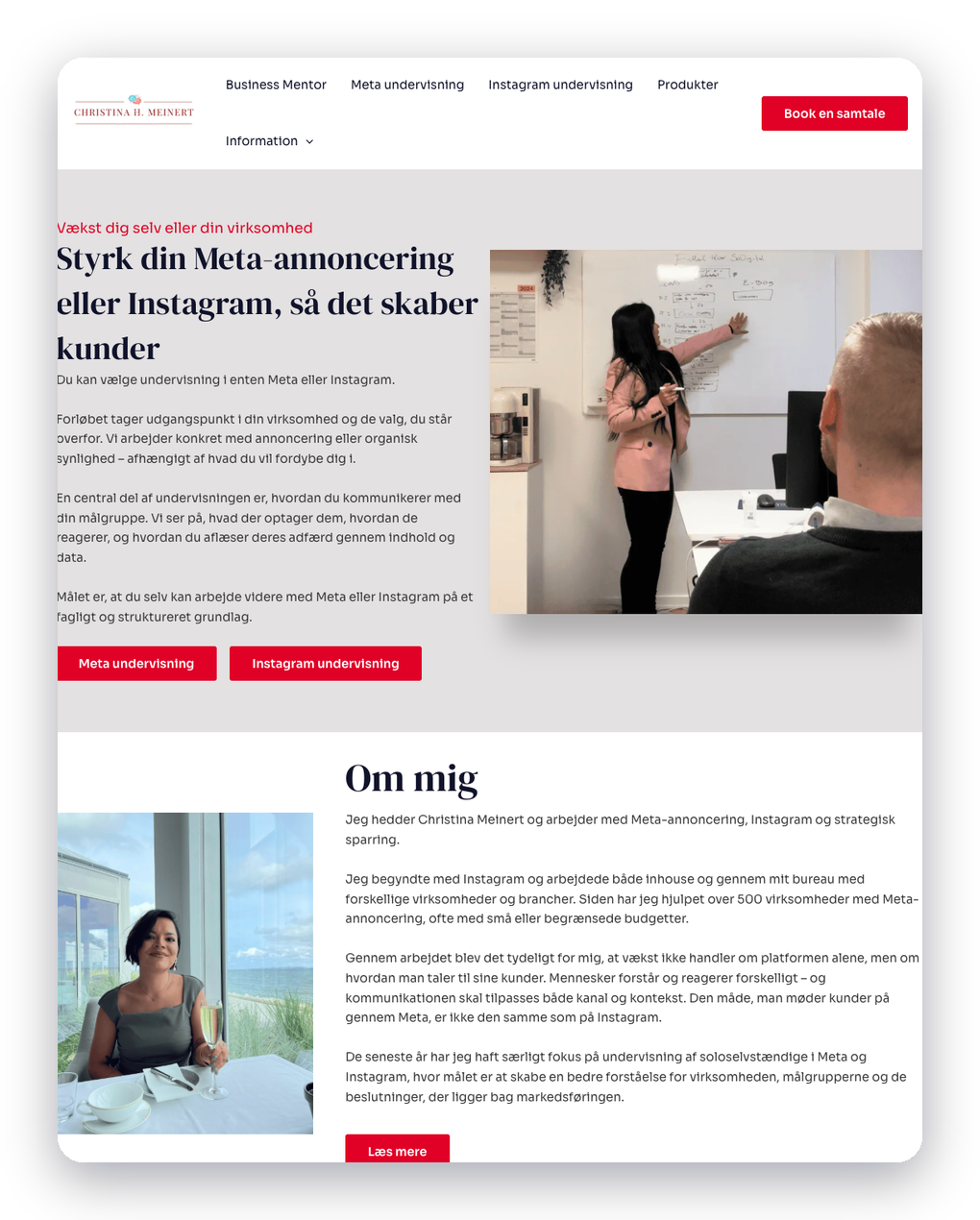 Christina H. Meinert — hjemmeside bygget af Effecta Christina H. Meinert — hjemmeside bygget af Effecta